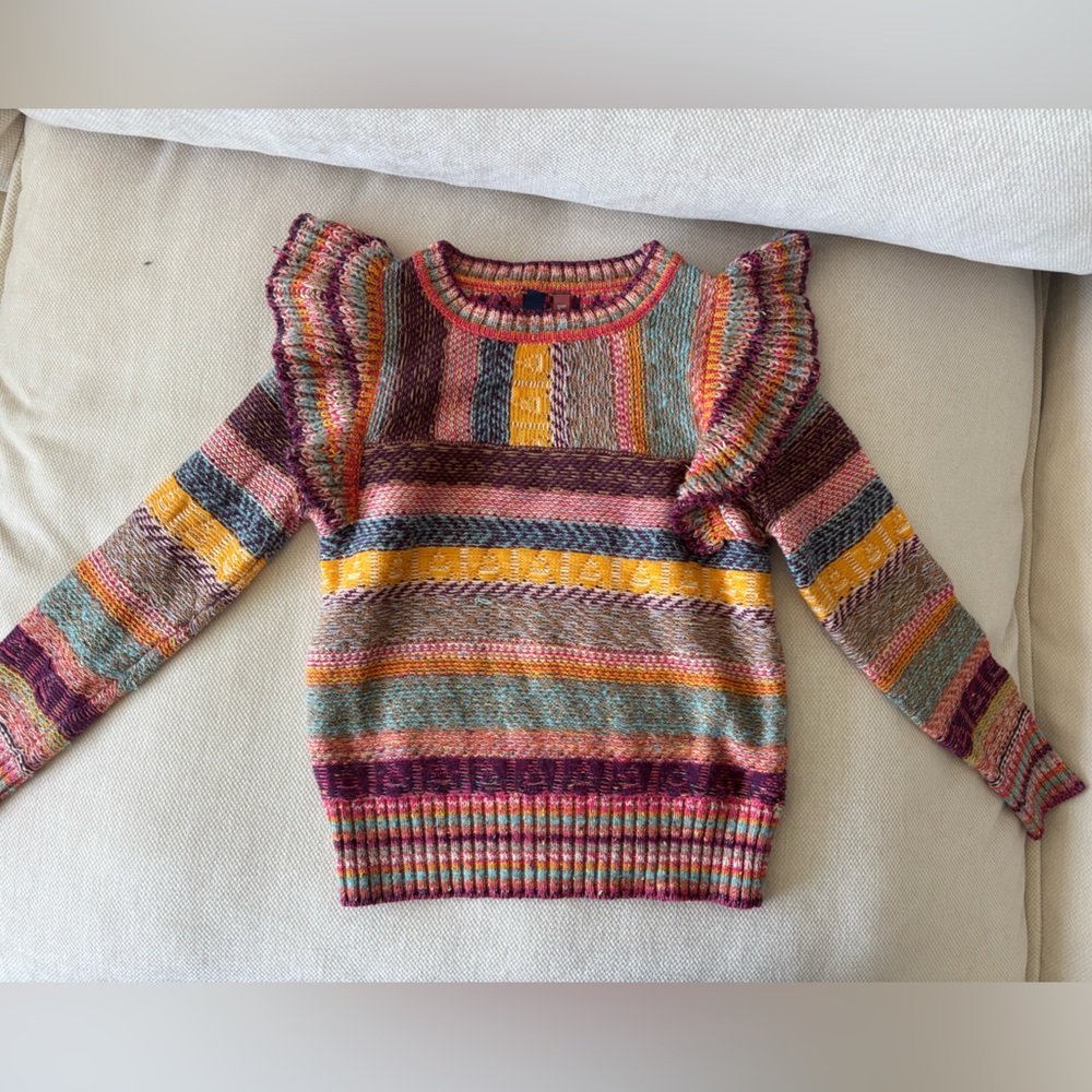 Anthropologie colorful sweater, size XXSP. Brand is Pilcro.